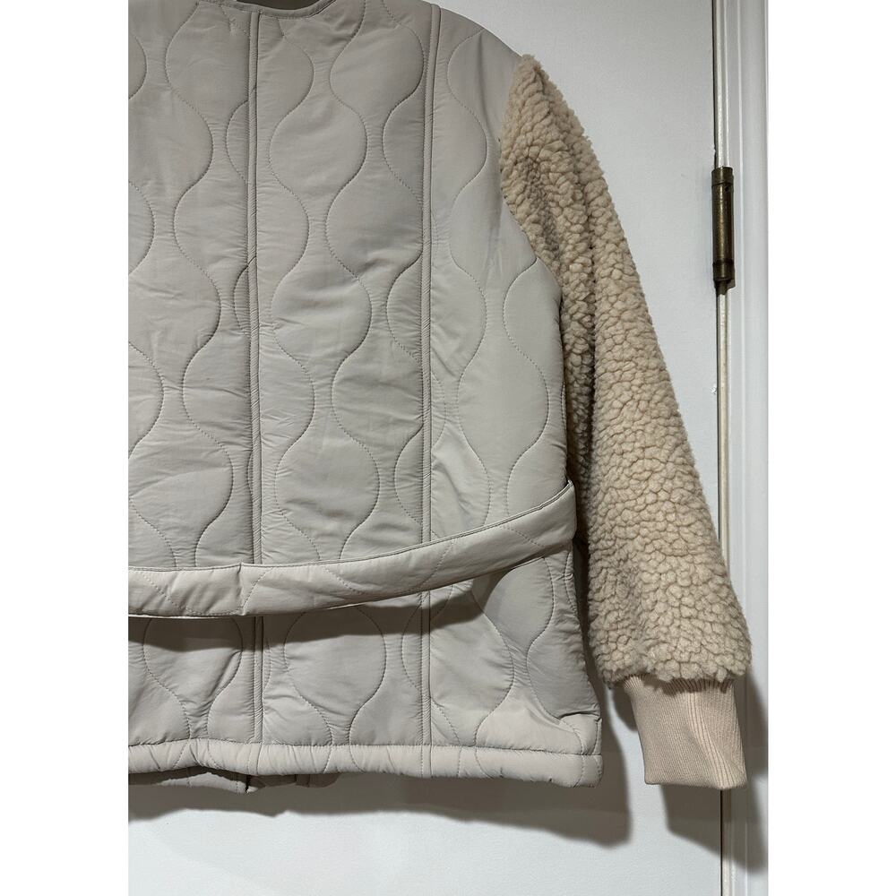 Line + Dot Milan Padded Sherpa Jacket Neutral/Cream Medium NWT Urban Outfitters - Picture 12 of 16